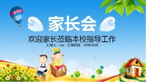 قالب صغير اجتماع الوالدين في الفصل الثاني من الفصل الدراسي ppt