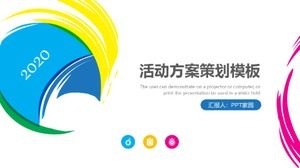 Șablon ppt de plan de planificare a evenimentelor pe fundal alb