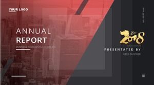 크림슨 하이엔드 연말결산보고서 ppt 템플릿