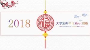 Modèle ppt du plan du nouvel an des étudiants du collège