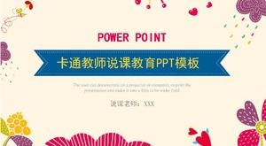 Modello PPT di educazione orale dell'insegnante di cartone animato