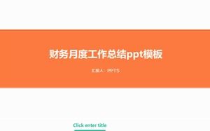 Modello ppt di riepilogo mensile del lavoro finanziario