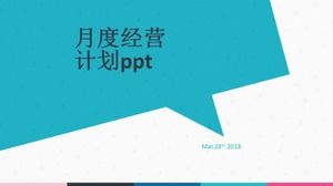 Modello ppt del piano aziendale mensile