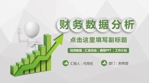 أخضر مسطح وموجز قالب تحليل البيانات المالية باور بوينت