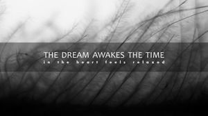 Modelo de PPT de tipografia simples cinza simples e elegante