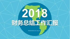 Modello ppt del rapporto di lavoro di riepilogo finanziario