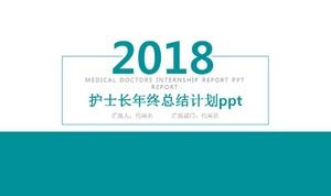 Head nurse year-end summary plan ppt template