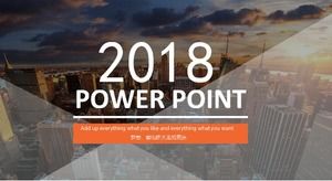 Modello ppt in stile rivista grafica completa arancione