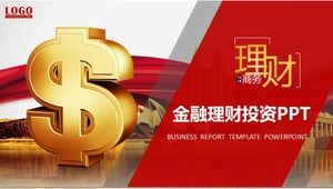 Modèle ppt de planification des investissements de gestion financière de l'industrie financière de l'atmosphère rouge