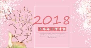 Modèle ppt de plan de travail de la deuxième moitié