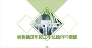 Satış asistanı yıl sonu çalışma özeti ppt şablonu