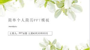 Simple personal resume ppt template