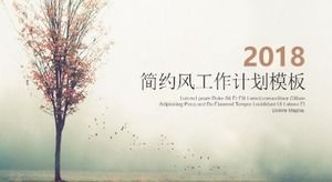 Plantilla ppt de plan de trabajo de estilo simple