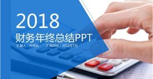 Moda mavisi Avrupa ve Amerikan tarzı mali yıl sonu özeti ppt şablonu