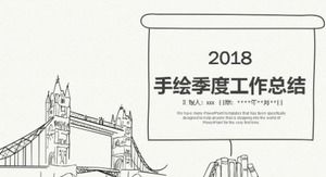 Simple hand drawn quarterly work summary report ppt template