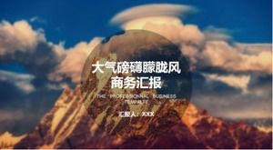 Atmosferyczny szablon raportu biznesowego mglisty wiatr ppt