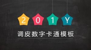 Tablica kreskówka cyfrowy szablon nauczania ppt