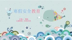 Winter holiday safety education ppt template