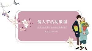 Modelo de ppt de planejamento de eventos de dia dos namorados desenhado à mão