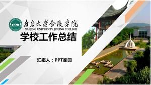 Modèle ppt de résumé du travail scolaire