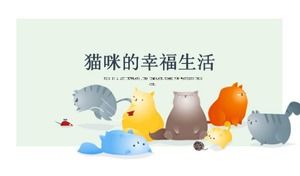 Çocuk eğitim yazılımı sevimli çizgi ppt şablonu