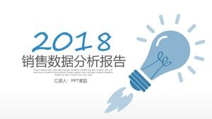 Modèle ppt de rapport d'analyse des données de vente