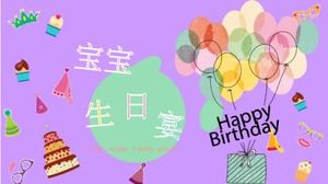 Modelo de ppt de festa de aniversário de bebê