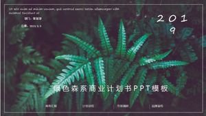 Yeşil güzel iş planı ppt şablonu