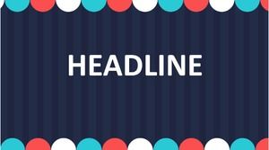 Ciemne tło prosty szablon kreskówki PPT