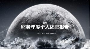 Langit berbintang IOS angin templat ppt laporan pribadi