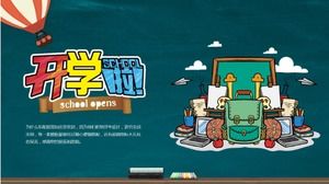 Yeni dönem başlangıç ​​ppt şablonu