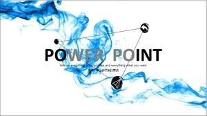 Modello PPT del rapporto di lavoro creativo dell'arte dell'inchiostro di rendering