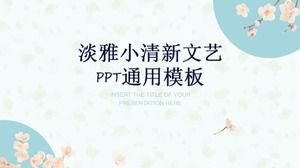 Elegant small fresh literary work plan dynamic ppt general template