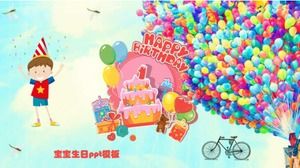 bebek doğum günü ppt şablonu