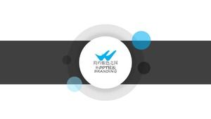 Simple silver foreign PPT template