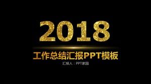 Siyah basit şirket yılsonu özet raporu dinamik ppt şablonu