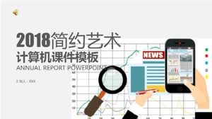 Modelo de curso de computador PPT (teclado e mouse)