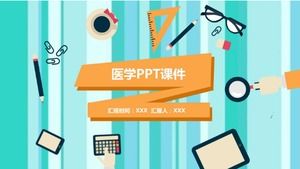 Material didáctico médico PPT (fondo de color sólido)