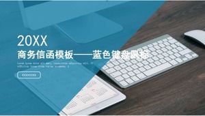 Plantilla de carta comercial - Ratón de teclado azul