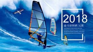 Okyanus teması şirket kurum kültürü ppt şablonu