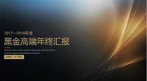 Üst düzey atmosferik iş siyah altın yılsonu çalışma raporu ppt şablonu