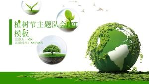 Arbor Day theme team meeting ppt template