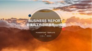 Europejski i amerykański styl podsumowanie pracy ogólny szablon ppt