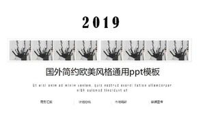 قالب ppt عام أوروبي وأمريكي بسيط أجنبي