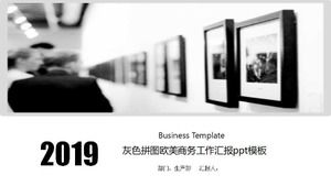 لغز رمادي تقرير عمل الأعمال الأوروبية والأمريكية قالب ppt