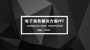 E-Commerce-Lösung PPT (schwarz-weiß einfach)