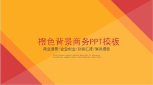 Pomarańczowe tło biznesowe szablon PPT