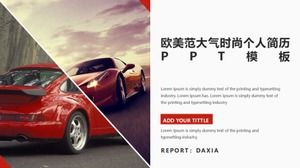 Template PPT resume pribadi gaya busana Eropa dan Amerika