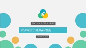 الأوروبية والأمريكية قالب PPT جديد بسيط صغير