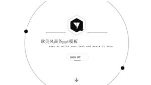 Modello ppt di affari in stile europeo e americano